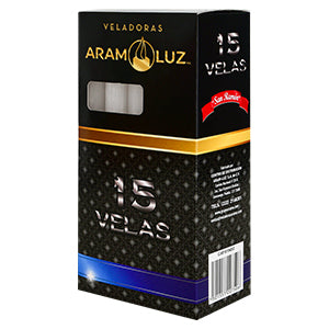 Velas Blancas 15pz Aram Luz
