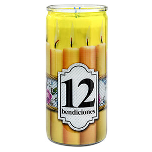 VELADORA 12 BENDICIONES COLORES Aram Luz
