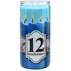VELADORA 12 BENDICIONES COLORES Aram Luz