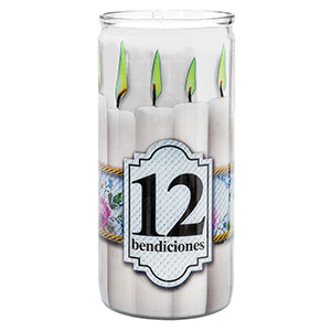 VELADORA 12 BENDICIONES COLORES Aram Luz