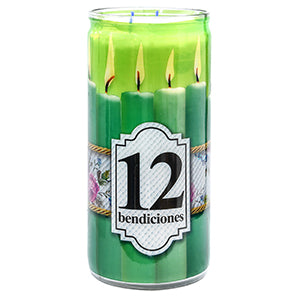 VELADORA 12 BENDICIONES COLORES Aram Luz