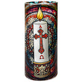 Veladora Vaso Cubero Diseño Vitrales Aram Luz
