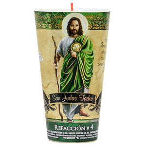 San Judas Tadeo Veladora Refacción #4 Linea Dorada Aram Luz