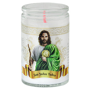 San Judas Tadeo Veladora Vaso 100 Mini Aram Luz
