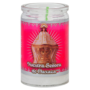 Nuestra Señora de Oaxaca Veladora Vaso 100 mini Aram Luz